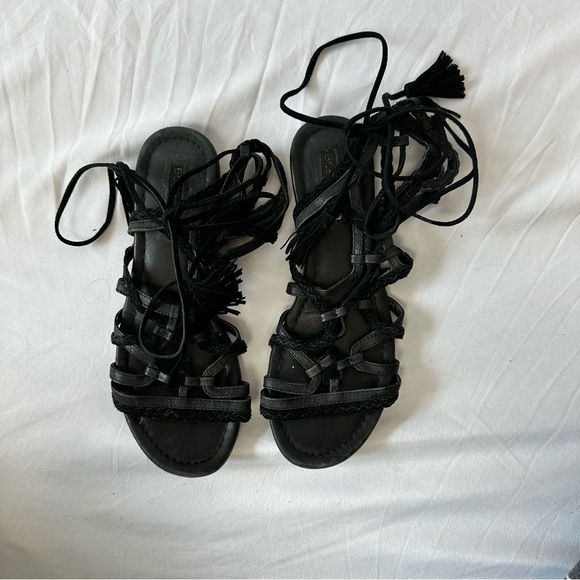 Bcbgeneration Black Gladiator Sandal Size 7 - Picture 9 of 10